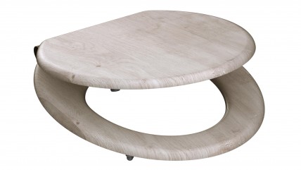 MDF WC-Sitz LIGHT WOOD, mit Absenkautomatik
