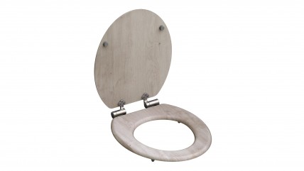 MDF WC-Sitz LIGHT WOOD, mit Absenkautomatik