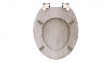 MDF WC-Sitz LIGHT WOOD, mit Absenkautomatik