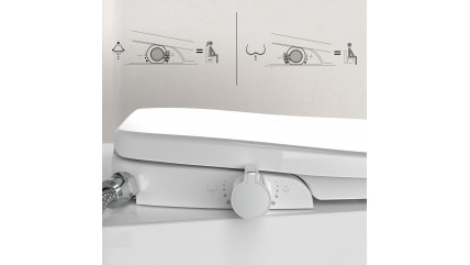 Dusch WC-Aufsatz, mit Absenkautomatik und Schnellverschluss