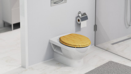 WC-Sitz BAMBUS, mit Absenkautomatik