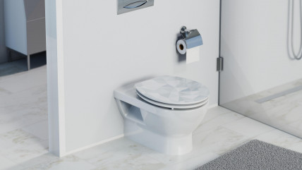 MDF High Gloss WC-Sitz DIAMOND, mit Absenkautomatik