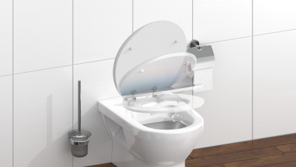 MDF High Gloss WC-Sitz POLAR LIGHTS, mit Absenkautomatik