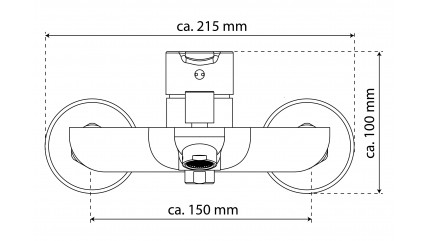 Wannenfüllarmatur DIZIANI, Weiß/Chrom