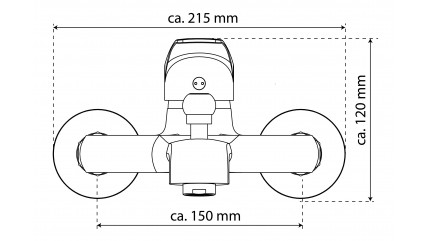 RIMINI Wannenfüllarmatur, Chrom