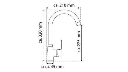 Spültischarmatur DIZIANI, schwenkbar, ideal auch für Doppelspülbecken, Chrom