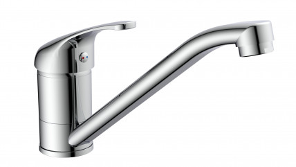 Spültischarmatur GRANDE VITA CLASSIC, Wasserhahn Küche Niederdruck, 360° schwenkbar, ideal für Doppelspülbecken, Chrom