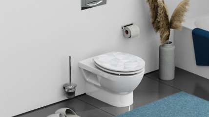 MDF High Gloss WC-Sitz DIAMOND, mit Absenkautomatik