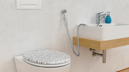 Waschbecken Handbrause, Bidet Handbrause, mit Wandhalterung und Brauseschlauch, Chrom