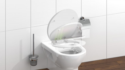 MDF High Gloss WC-Sitz ASIA, mit Absenkautomatik