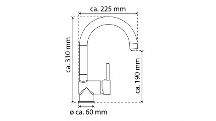 Spültischarmatur FUTURA C, Schwarz