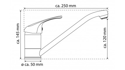 Spültischarmatur GRANDE VITA CLASSIC, Wasserhahn Küche Niederdruck, 360° schwenkbar, ideal für Doppelspülbecken, Chrom