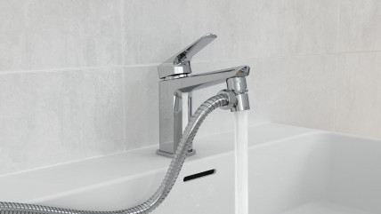 Waschbecken Handbrause, Bidet Handbrause, mit Wandhalterung und Brauseschlauch, Chrom