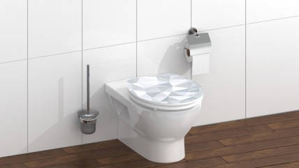 MDF High Gloss WC-Sitz DIAMOND, mit Absenkautomatik