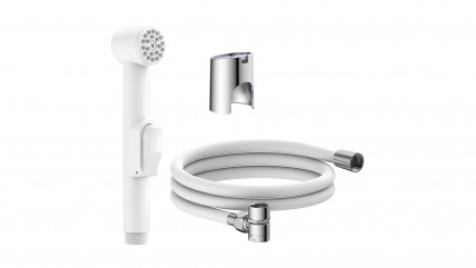 Waschbecken Handbrause, Bidet Handbrause, mit Wandhalterung und Brauseschlauch, Weiß