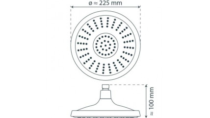 Ersatz-Kopfbrause rund, 69204