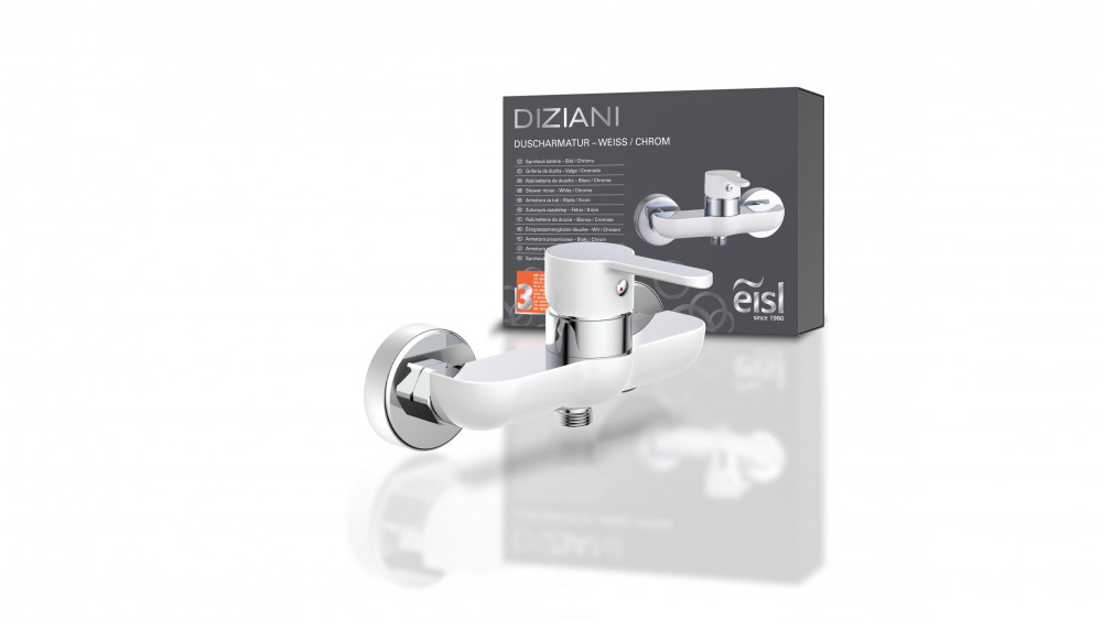 Duscharmatur DIZIANI, Weiß/Chrom Duscharmatur DIZIANI, Weiß/Chrom