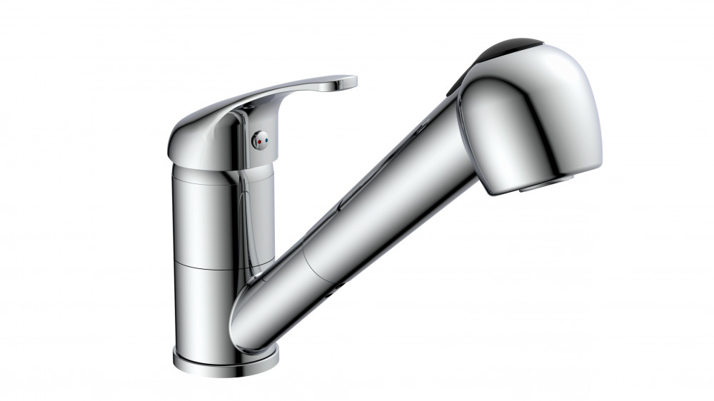 Spültischarmatur GRANDE VITA CLASSIC, herausziehbarer Brauseschlauch, schwenkbar, Chrom Spültischarmatur GRANDE VITA CLASSIC, herausziehbarer Brauseschlauch, schwenkbar, Chrom