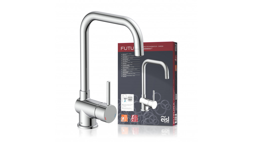Spültischarmatur FUTURA, Chrom, Niederdruck Spültischarmatur FUTURA, Chrom, Niederdruck
