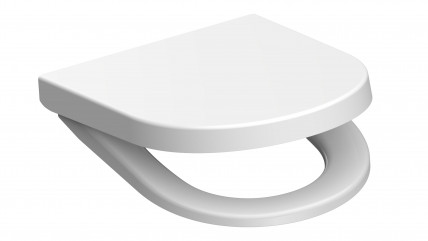 Duroplast WC-Sitz D-Form WHITE, mit Absenkautomatik und Schnellverschluss