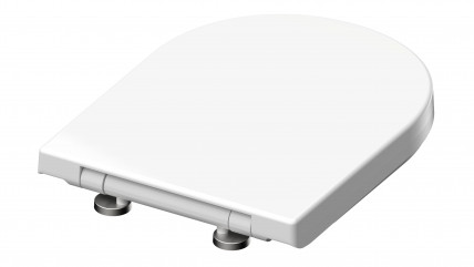 Duroplast WC-Sitz D-Form WHITE, mit Absenkautomatik und Schnellverschluss