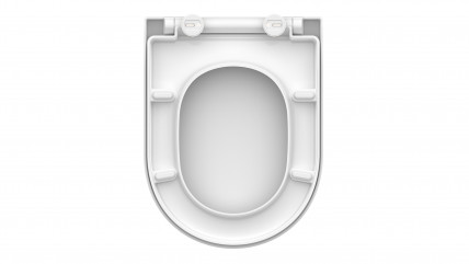Duroplast WC-Sitz D-Form WHITE, mit Absenkautomatik und Schnellverschluss