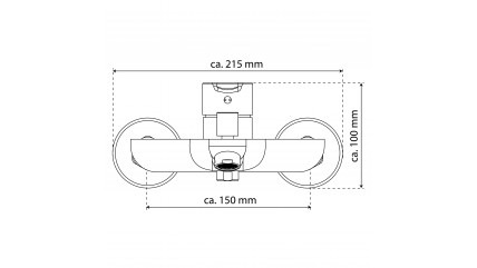 Wannenfüllarmatur DIZIANI, Weiß/Chrom
