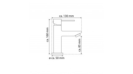 CALVINO Waschtischarmatur, Schwarz matt