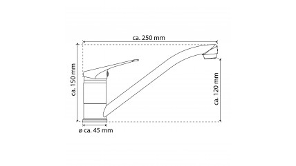 Spültischarmatur SPEED, schwenkbarer Auslauf, Chrom