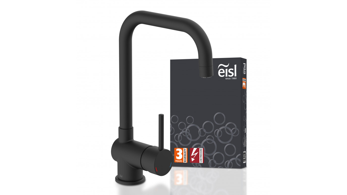 Spültischarmatur FUTURA, Schwarz matt, Niederdruck