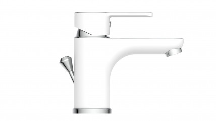 Waschbeckenarmatur DIZIANI, Chrom/Weiß