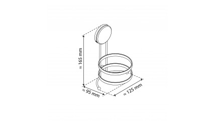 Haartrockner-Halter, zum Kleben oder Schrauben, chrom