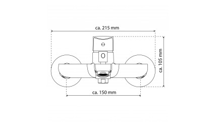 Wannenfüllarmatur CLAUDIO, Chrom