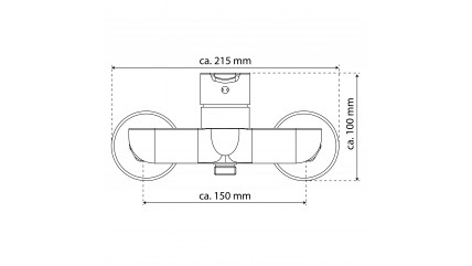 Duscharmatur DIZIANI, Weiß/Chrom