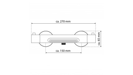 Badewannenarmatur CARNEO, Sicherheitssperre bei 38°C, Chrom