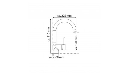 Spültischarmatur FUTURA C, Schwarz