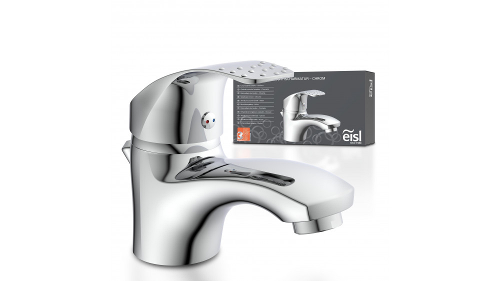 Waschtischarmatur Roma, Einhebelmischer mit Ablaufgarnitur, Chrom