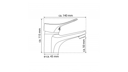 Waschtischarmatur VERONA, Badarmatur, Einhebelmischer mit Ablaufgarnitur, Chrom