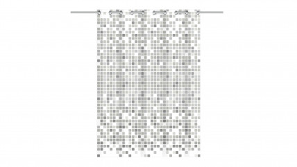 Duschvorhang, Mosaik grau