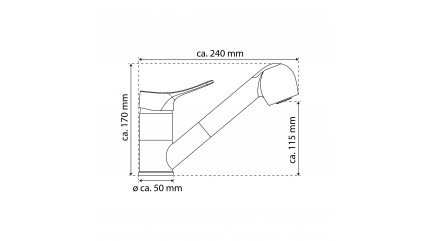 VERONA Spültischarmatur, Chrom, mit herausziehbarer Geschirrbrause