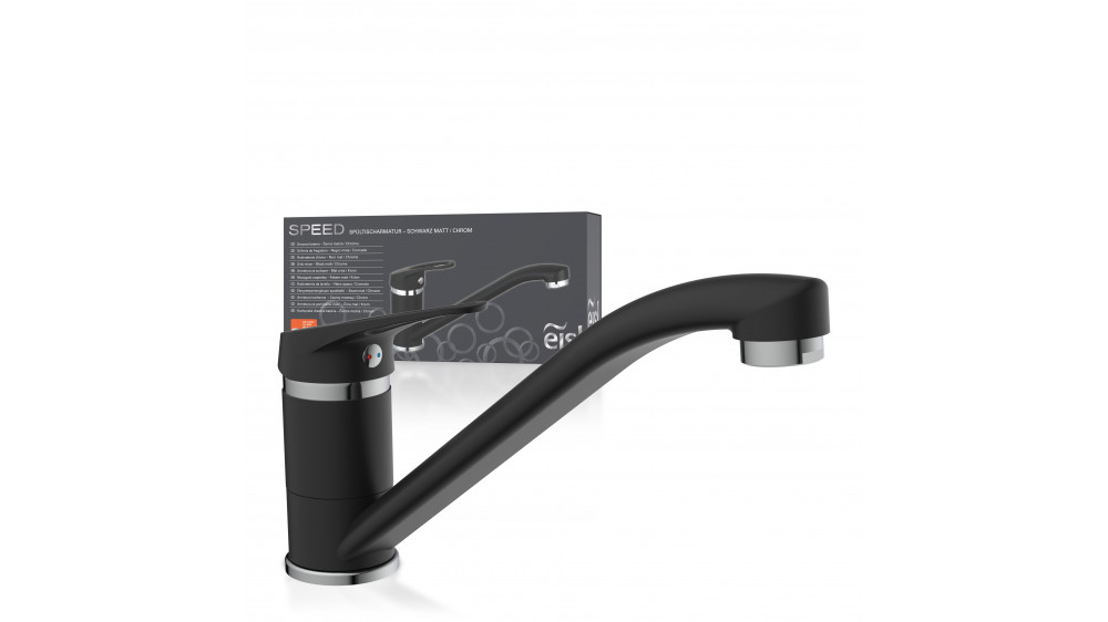 SPEED Spültischarmatur, Schwarz matt/Chrom