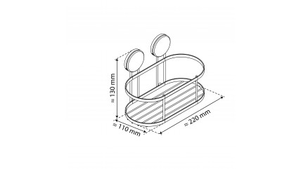 Dusch-Wandablage, chrom, zum Kleben oder Schrauben