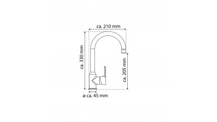 Spültischarmatur DIZIANI, Wasserhahn Küche, 360° schwenkbar, ideal auch für Doppelspülbecken, Chrom/Weiß