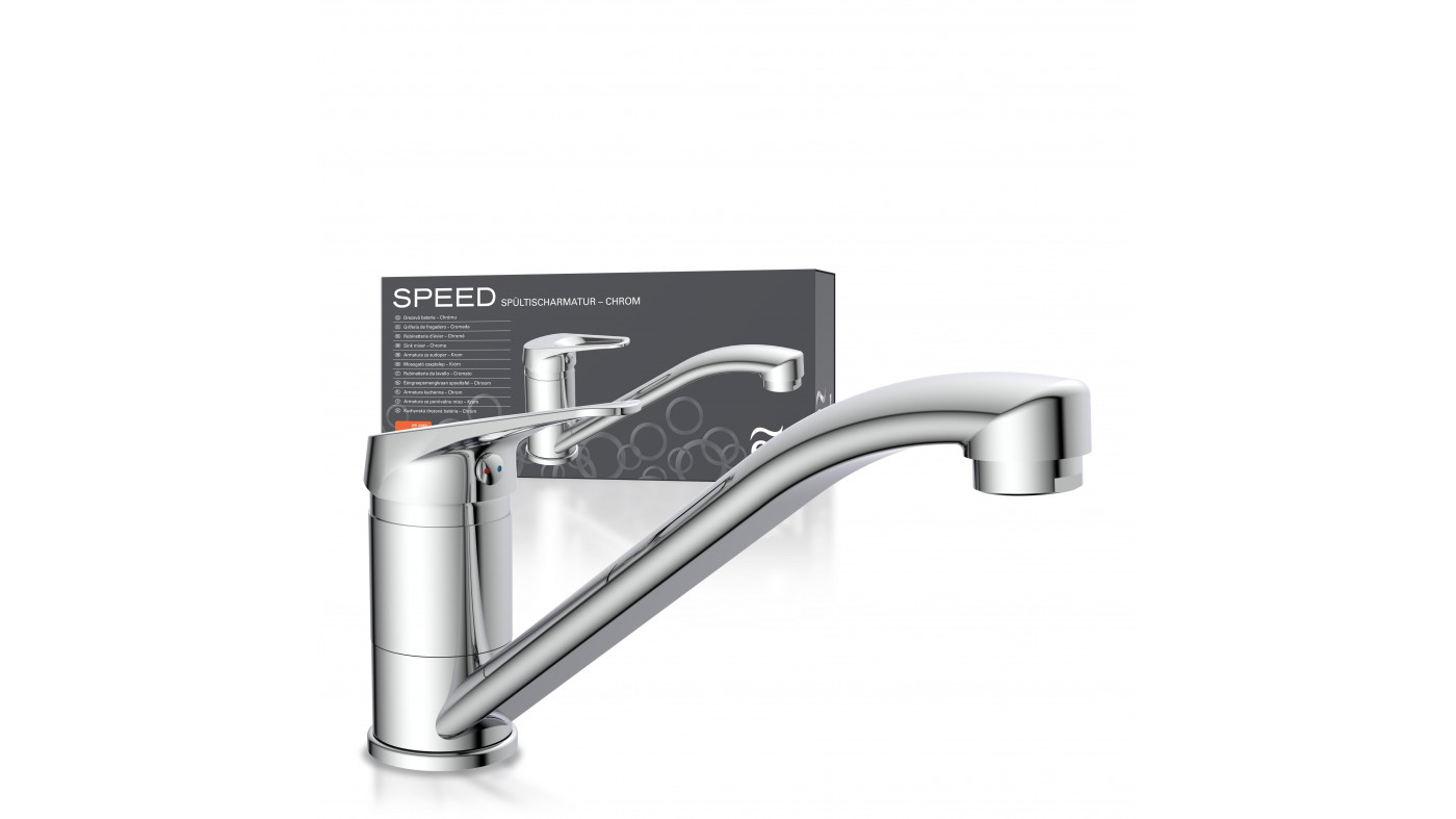 Spültischarmatur SPEED, schwenkbarer Auslauf, Chrom