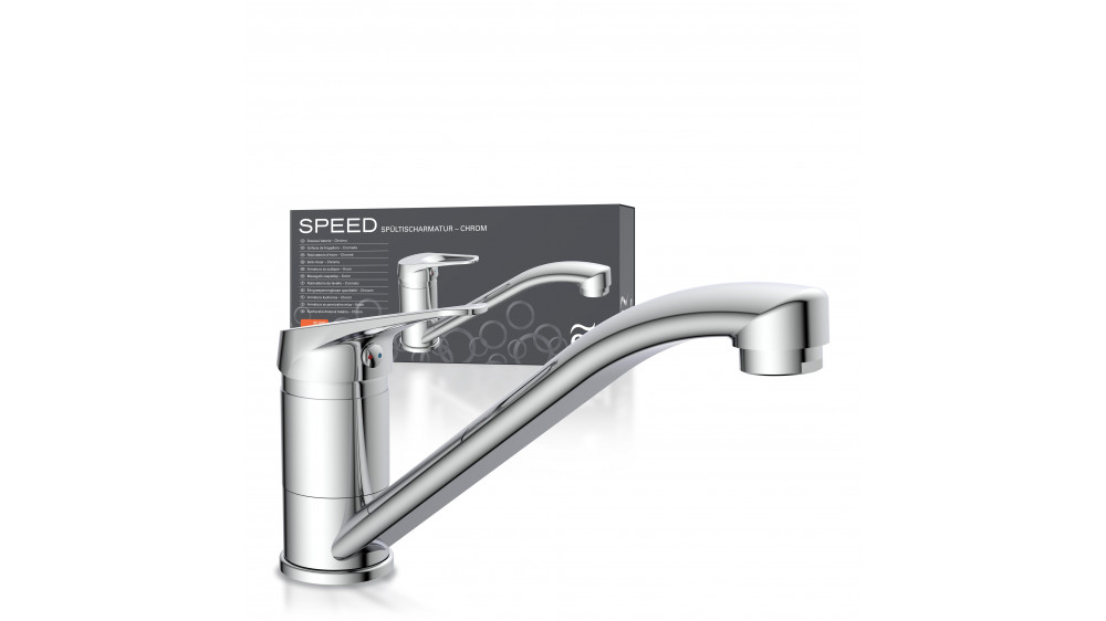 Spültischarmatur SPEED, schwenkbarer Auslauf, Chrom