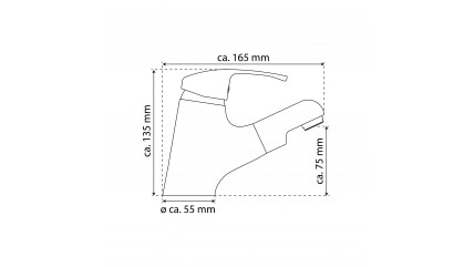 Waschtischarmatur VICO, mit herausziehbarer Haarbrause, Chrom