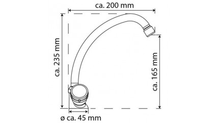 Zweigriff Spültischarmatur GRADO, Chrom