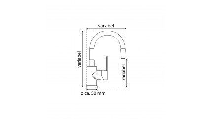 Waschtischarmatur FLEXO, Chrom/Weiß