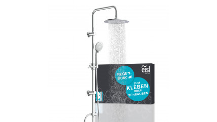 Überkopf-Brauseset zum Kleben, Chrom
