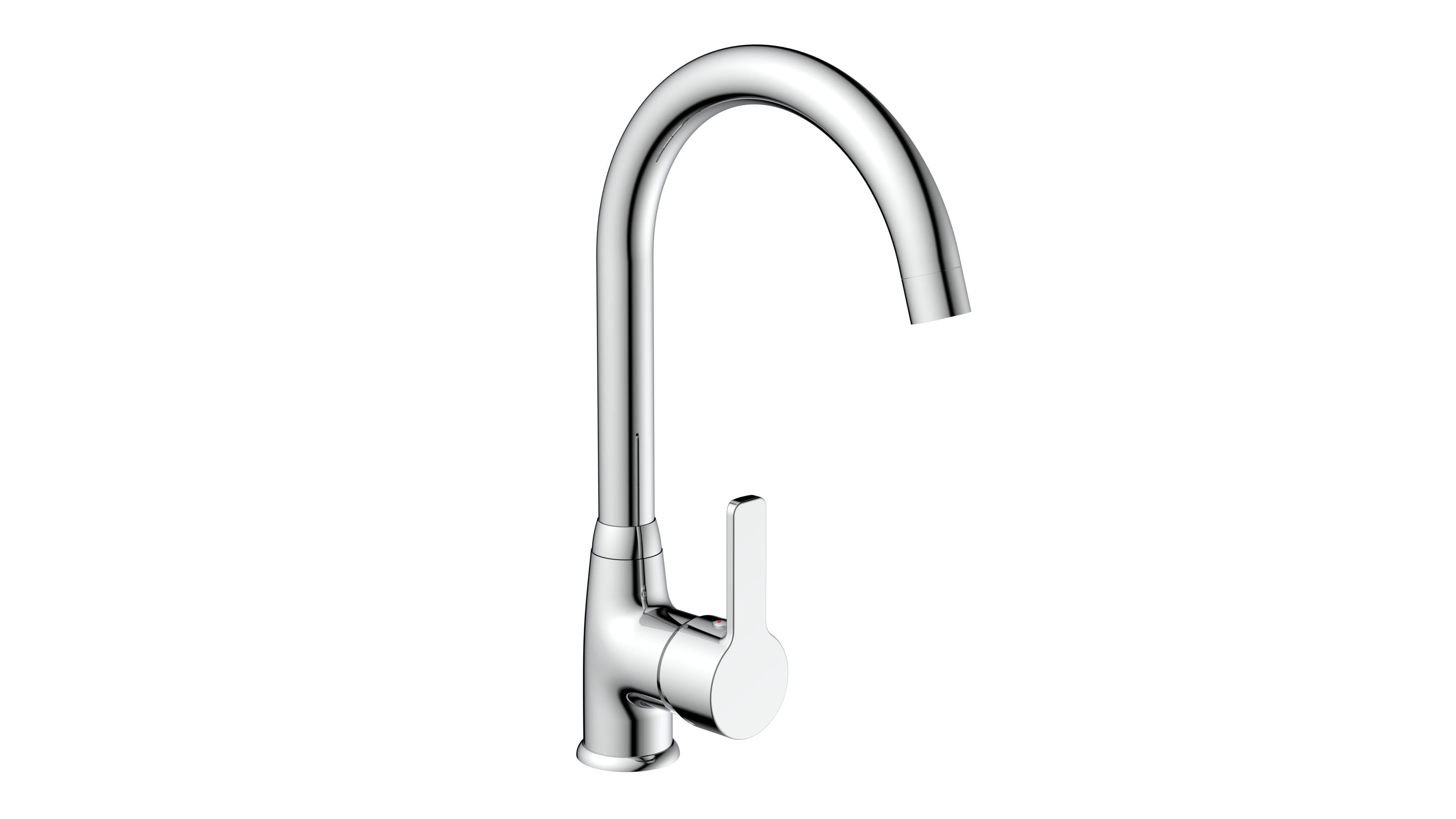 EISL Spültischarmatur DIZIANI, Chrom, Wasserhahn mit schwenkbarem Auslauf von 360°, Hochdruck, ideal für Doppelspülbecken